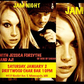 Minneapolis!! Catch @jessicaforsythe tomorrow night at The Driftwood Char Bar with @ajstonesos - 10pm!!